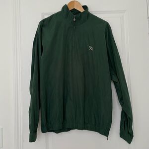 VTG Arnold Palmer 1/4 Zip Pullover w/ side zipper Golf raincoat in Green Size M